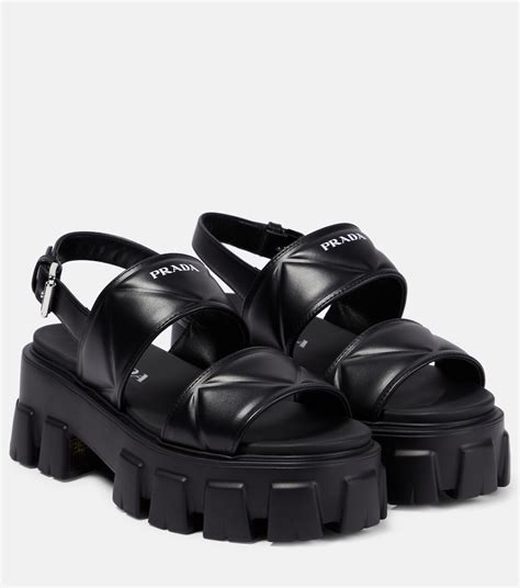 prada platform sandals with socks|Prada diagram platform sandal.